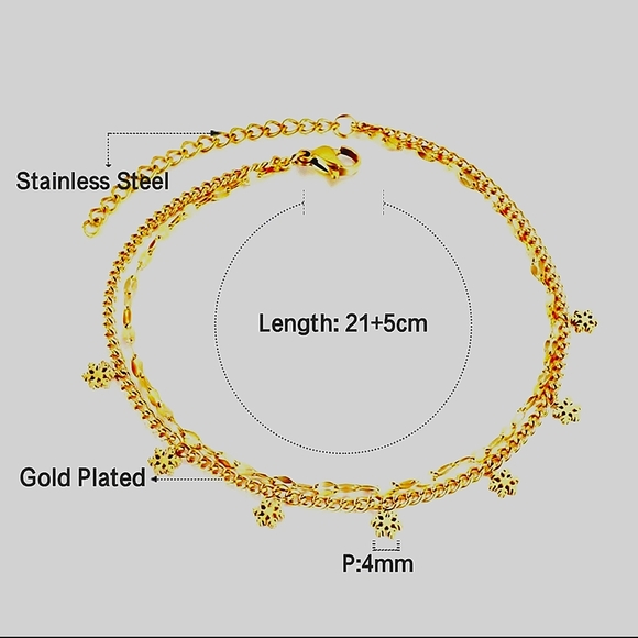 Anthropologie Jewelry - Elegant Gold Layered Foot Bracelet